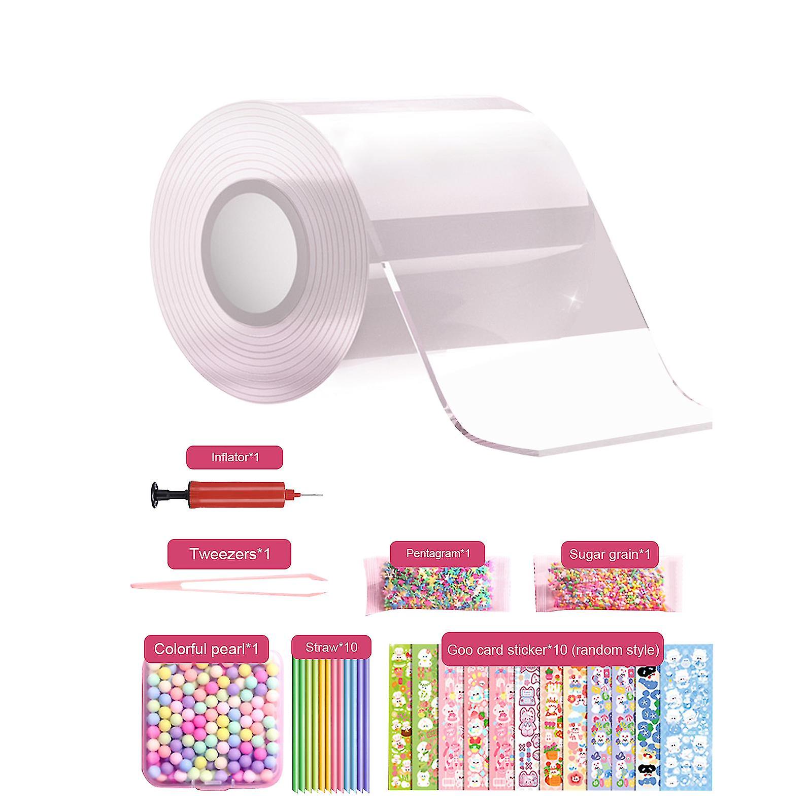Kit di bolle a nastro nano per bambini con tutorial video passo-passo, nastro senza traccia Nano biadesivo Gel Grip