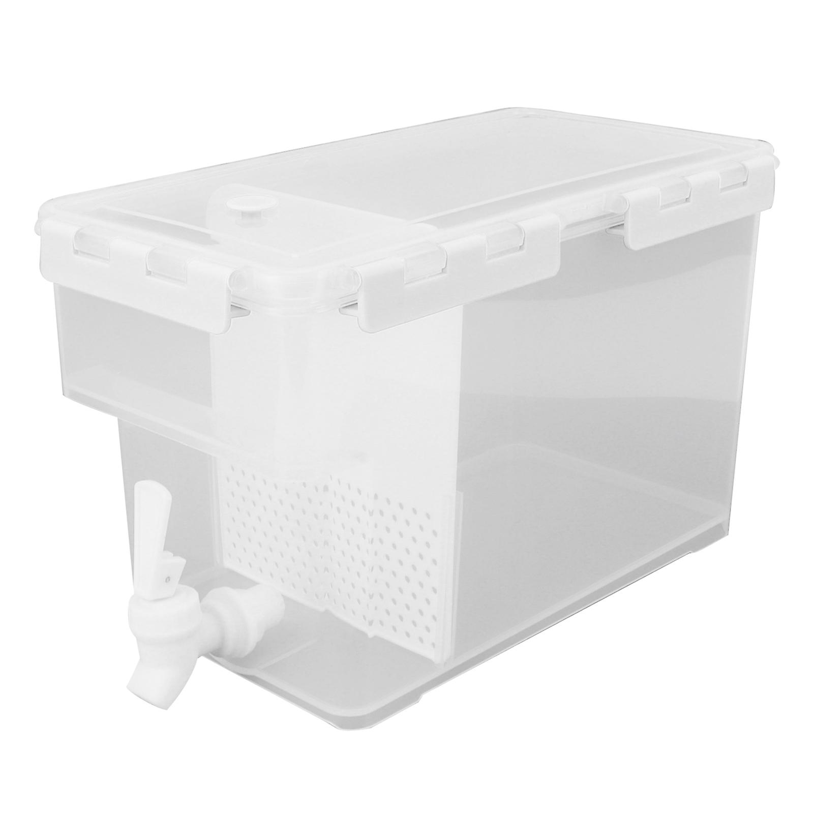 White 3.5L Refrigerator Drink Dispenser with Built-In Filter