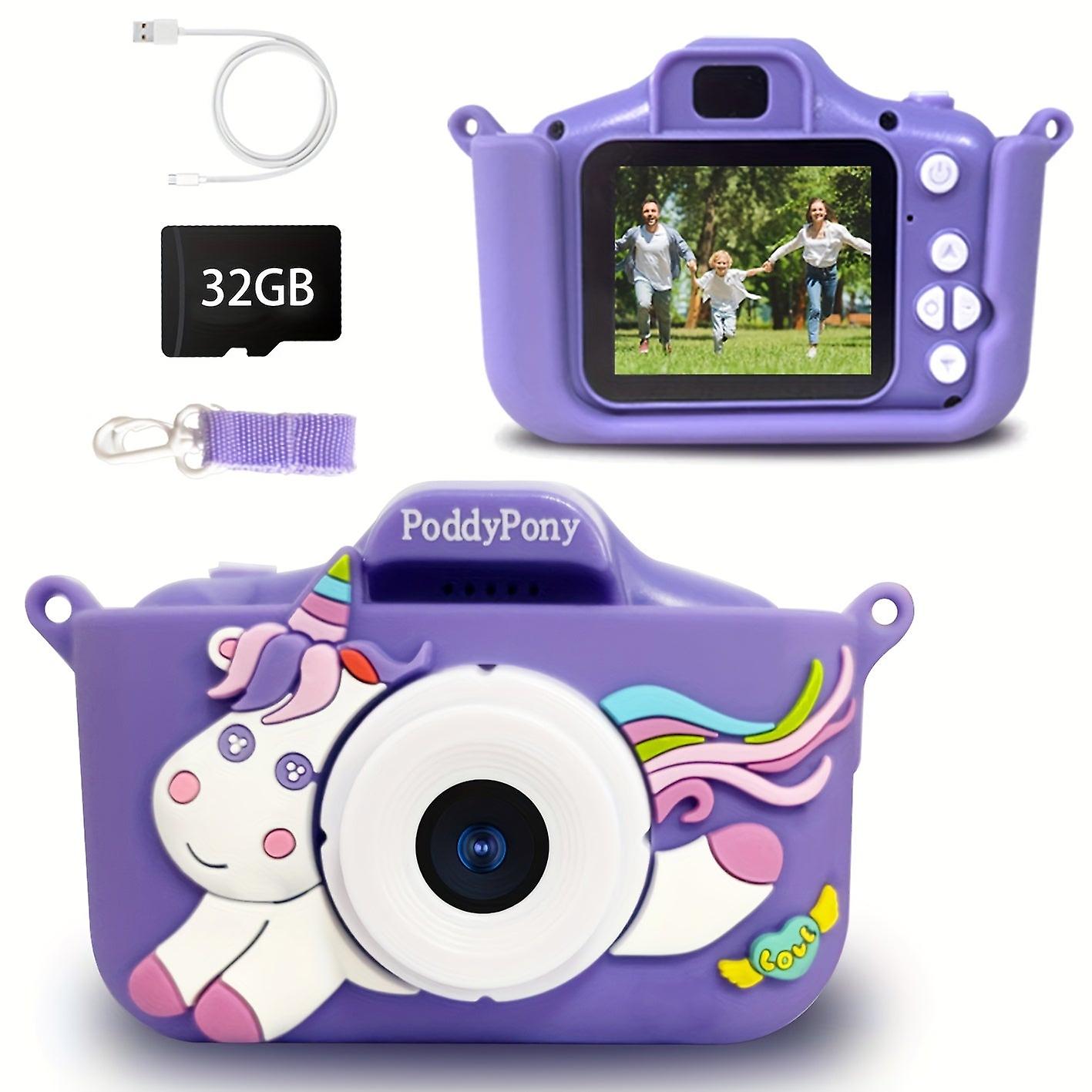 Updated Hd Children's Digital Camera With Soft Protective Unicorn Case Toys