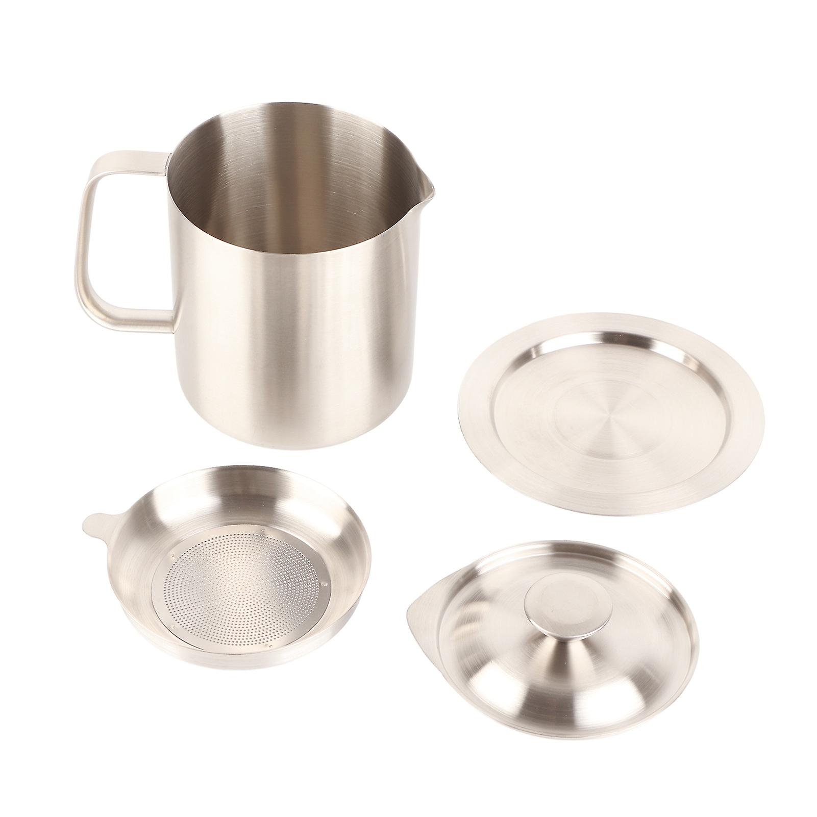 Stainless Steel, Grease Container, Dustproof, Fine Strainer