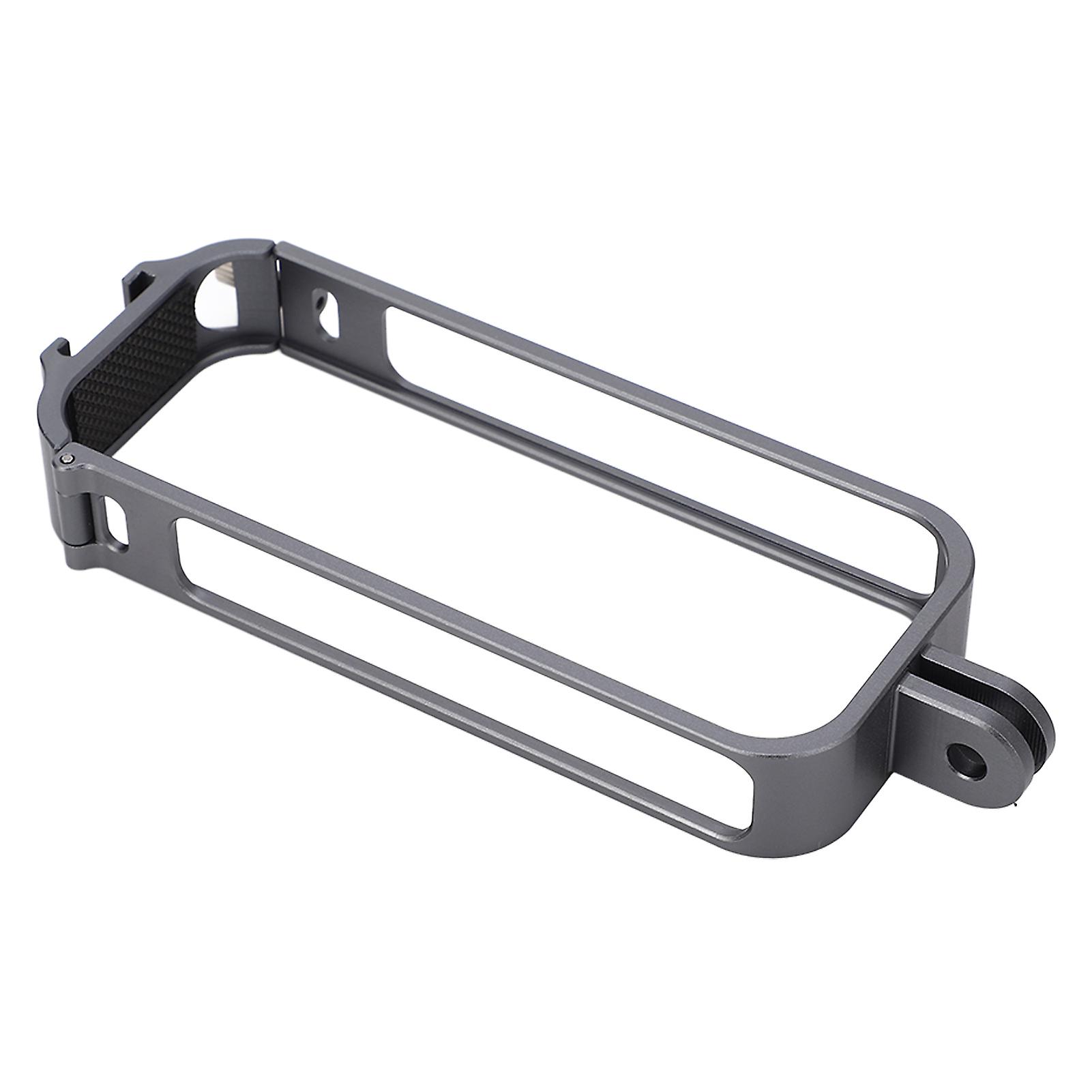 CNC Aluminum Action Camera Cage for Insta360 X3 - Protective Frame with Cold Shoe Mount