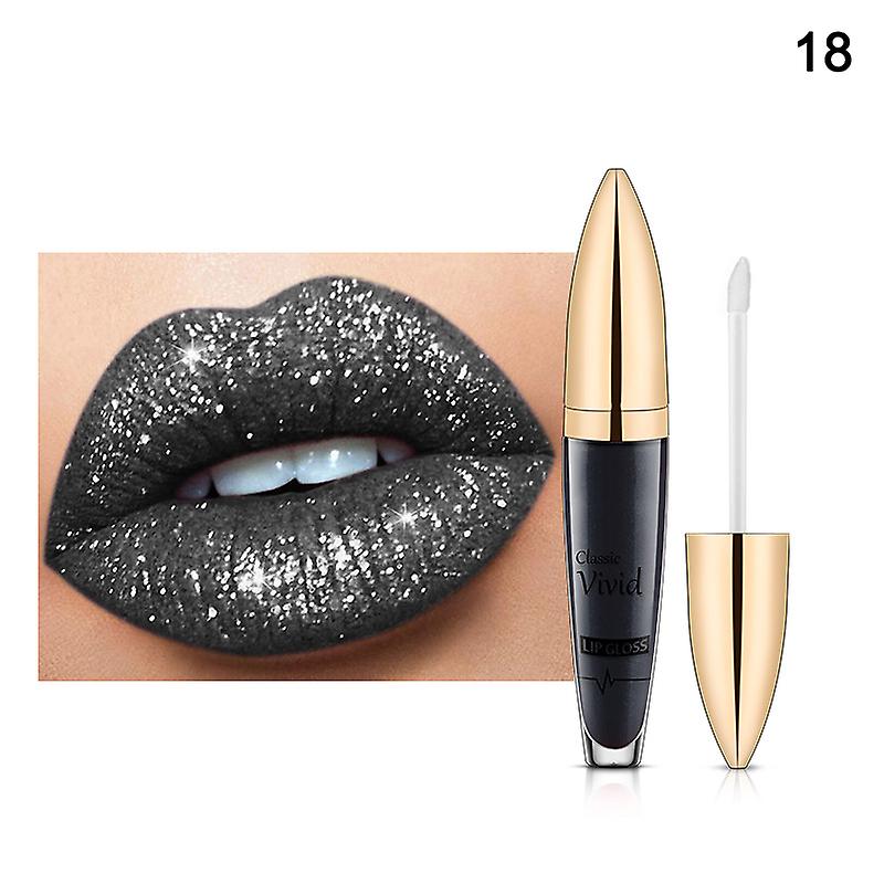Glitter Lipstick Liquid Metallic Lipgloss Diamond Waterproof Pearl Lipgloss for women