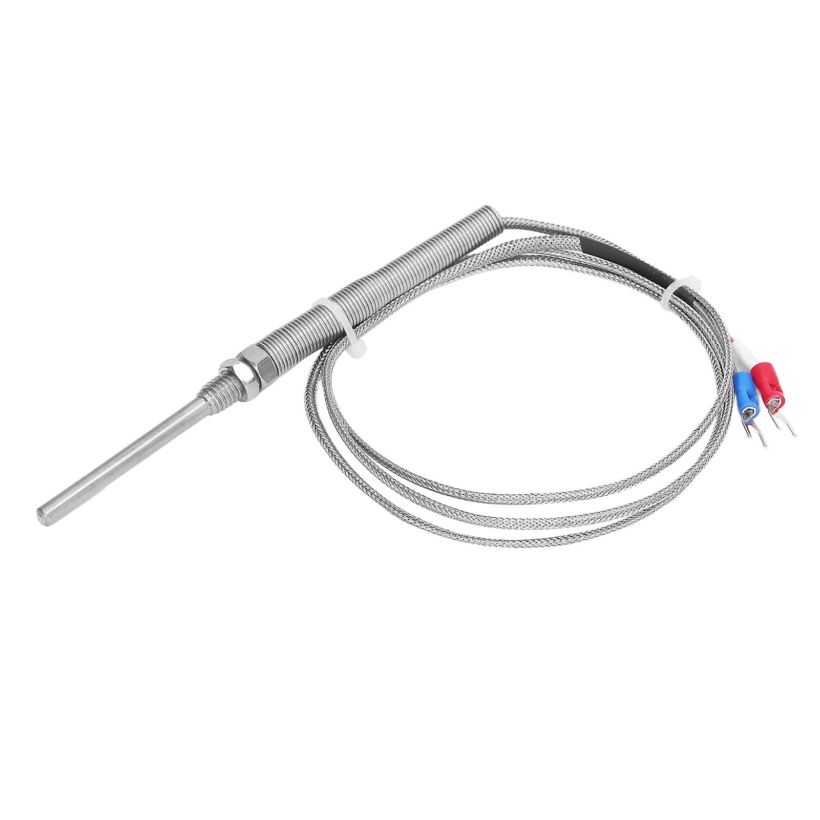 K Tipo Termopar 304 Sensor de Temperatura de Aço Inoxidável 5x50mm M8 Sonda Termopar com Isolamento 3m / 118.1in