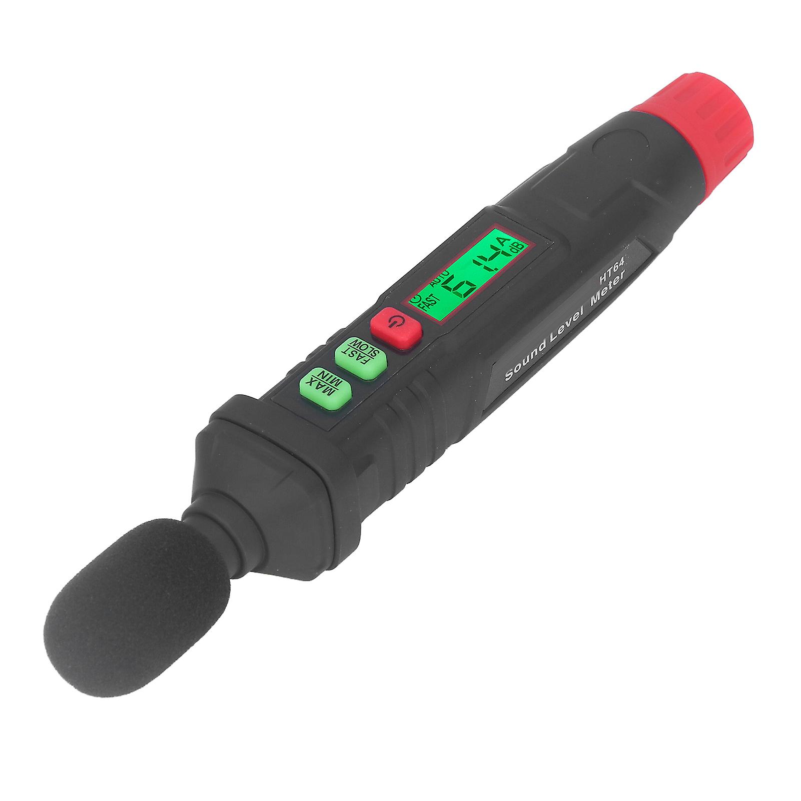Sound Level Meter Decibel Noise Detection Mini Portable 30dB~130dB with Backlit Display HT64