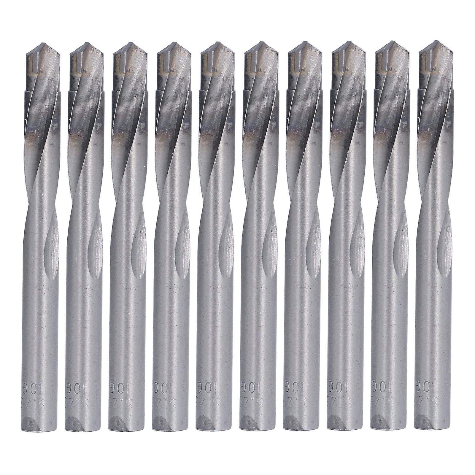 10Pcs End Mill Cutter Tungsten Steel High Hardness Wear Resistant Wide Application CNC Router Bits