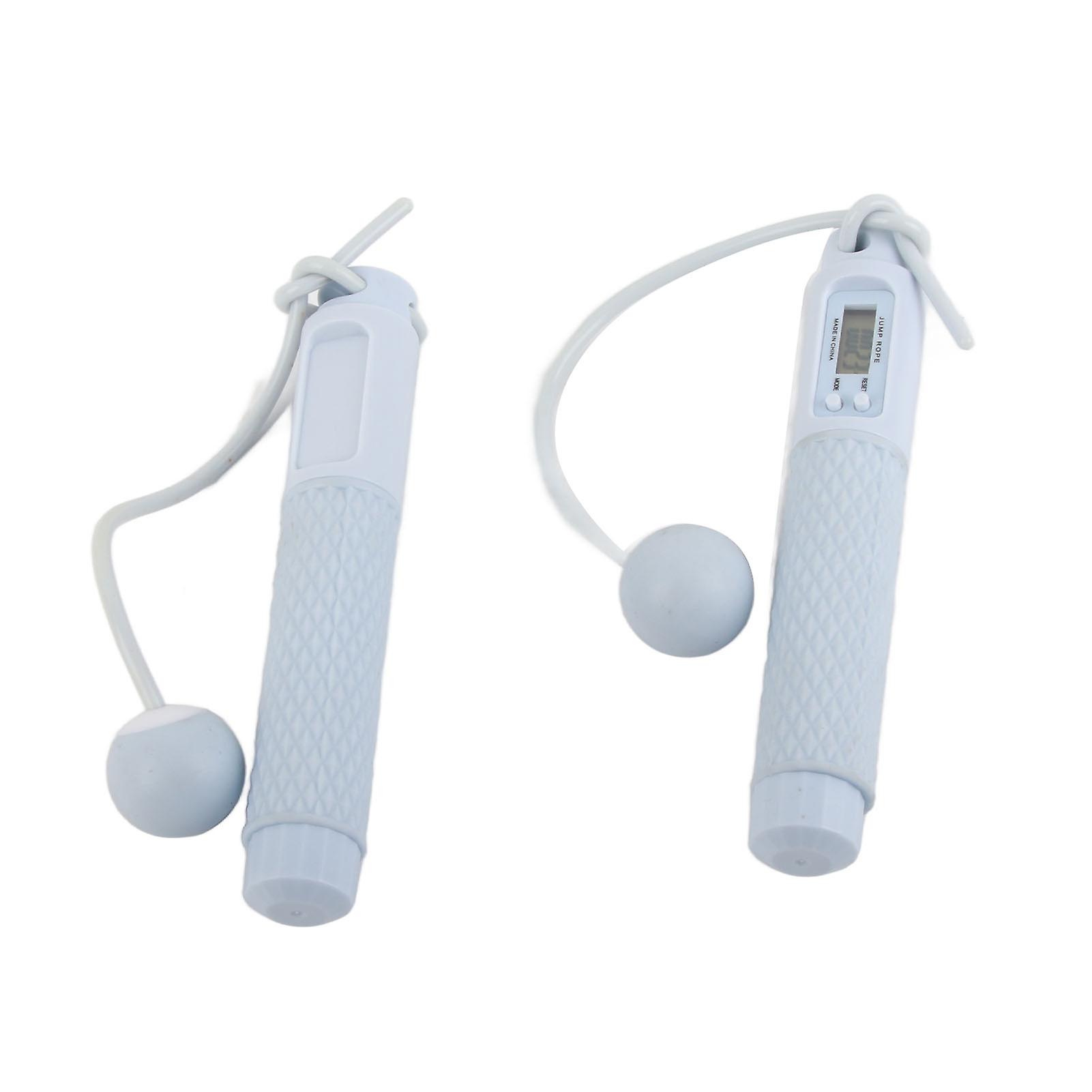 Jump Rope with Counter Smart Electronic Ropeless Jump Rope with Weight Ball for Indoor Outdoor Fitness Exercise Blue