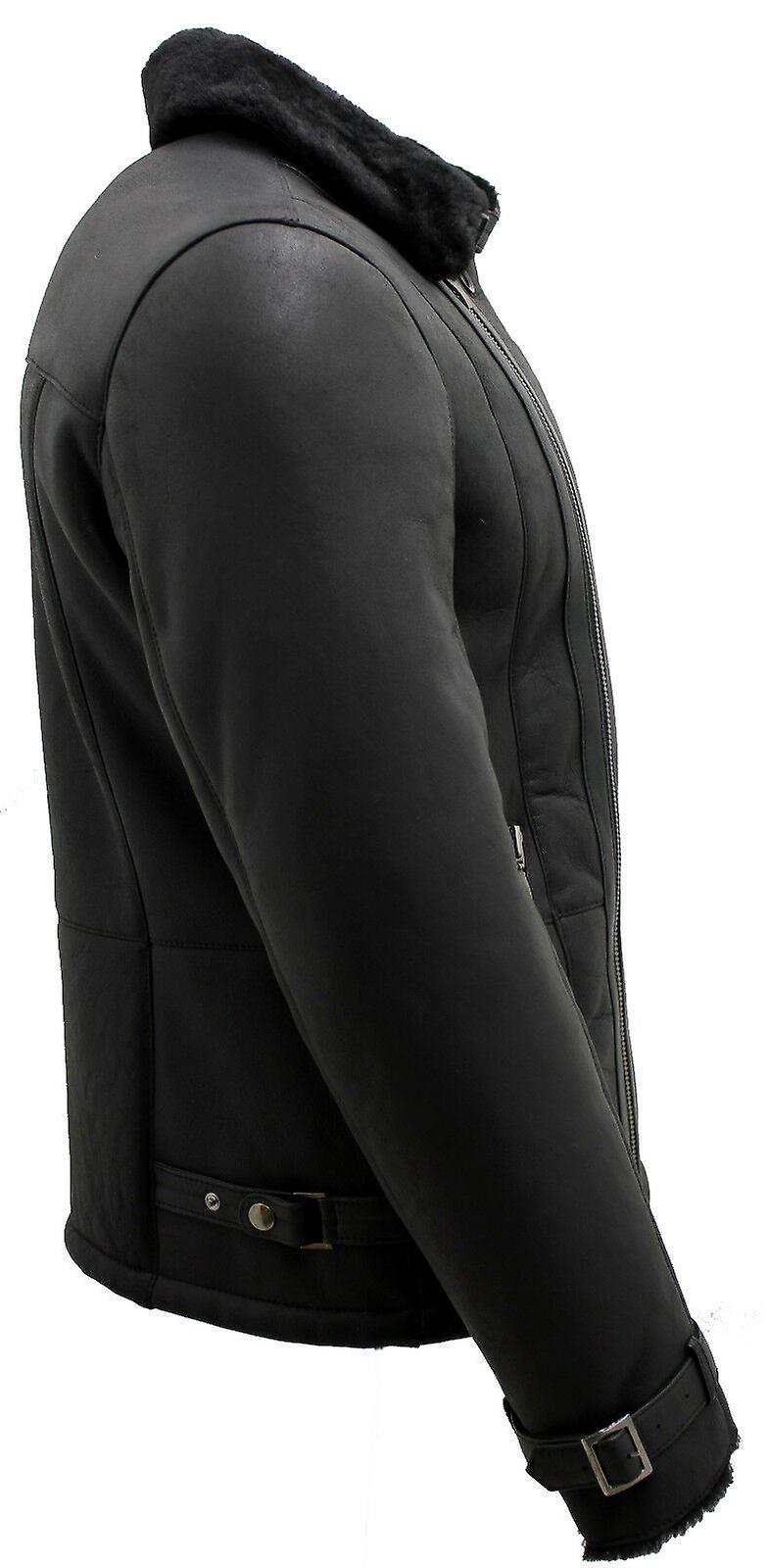 Black bi-material jacket