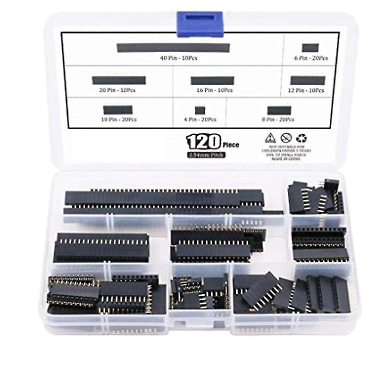 120PCS 2.54mm High Precision Single Row Female Plug Socket Connector