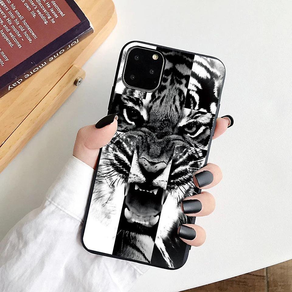 iPhone 12 Pro Max Shell Tiger 黑色白色硅胶