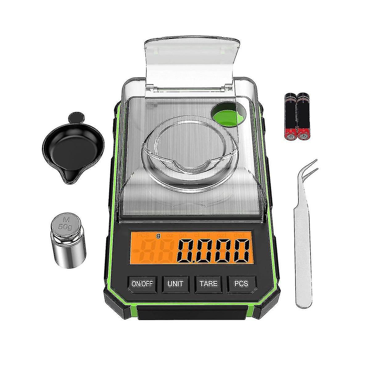 Scala fine 0.001g, scala digitale in milligrammi 50g / 0.001g, bilancia digitale tascabile con display LCD, laboratorio