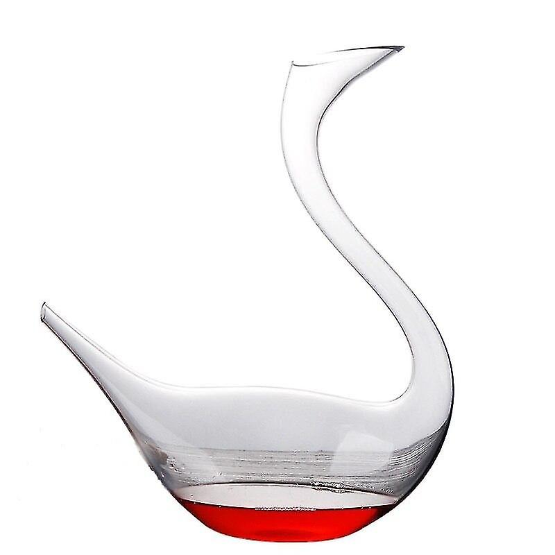 Glass Decanter Swan Handmade Transparent Leadfree Crystal 2l Wine Pot Dispenser Flagon Hotel