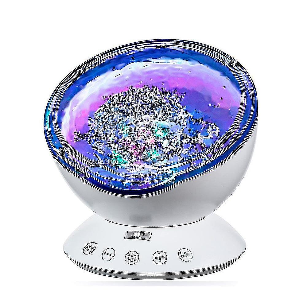 Led Bright Autism Calming Sensory Sealight Blk Children's Night Light Projector, 7 Light Modes, Colo