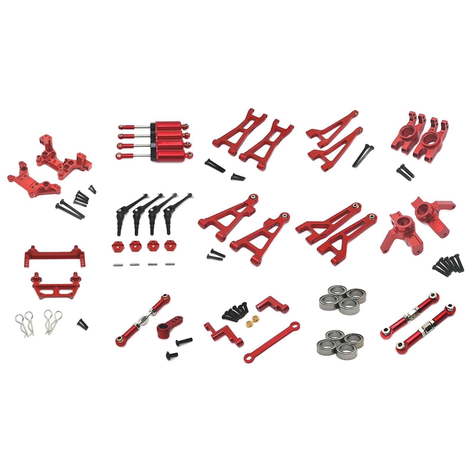 RC Car Upgrade Parts Set Metal for 1:16 Scale Accs Short Course Drifting Car red