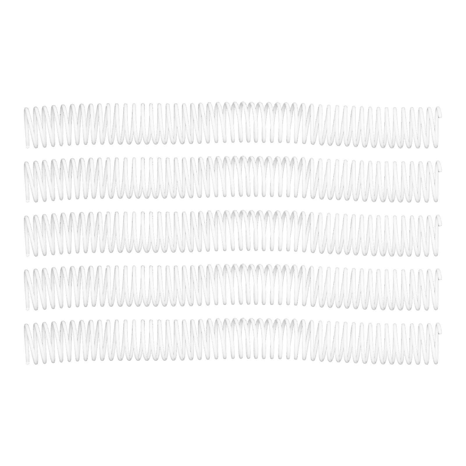 35PCS A4 Paper Binding Coils 25.4mm Diameter 48 Loops 4:1 Pitch Plastic Spiral Wire Spines 215 Sheets Capacity White