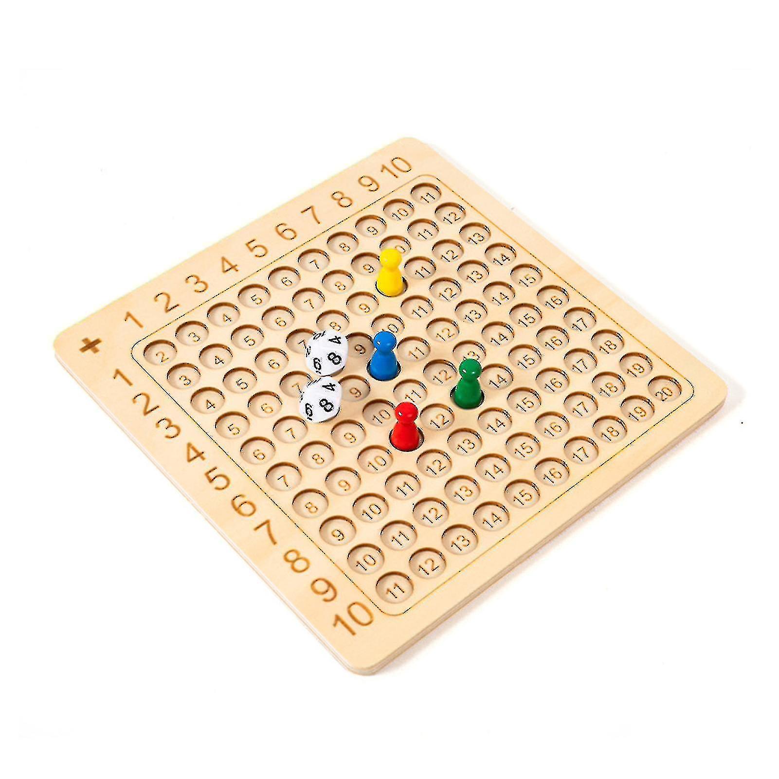 Multiplication Board Game Mathematical Counting Table Game With Dice & Flash Card Early Education Toy Gifts A