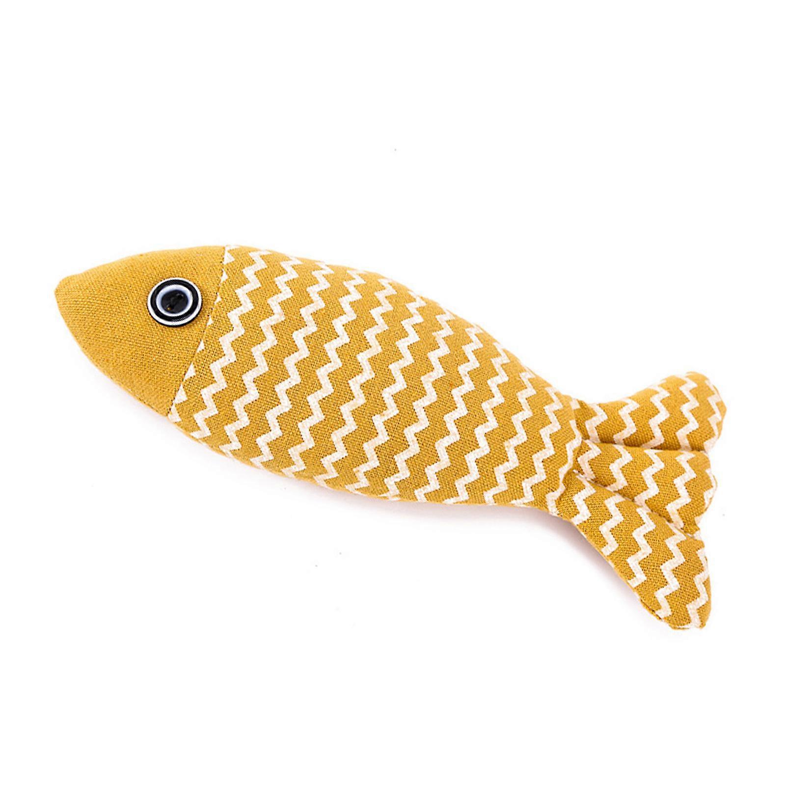 Burlap Fish Catnip Cat Toy Bite Resistant Attract Attention Multifunction Catnip Cat Toys for Cat Lovers
