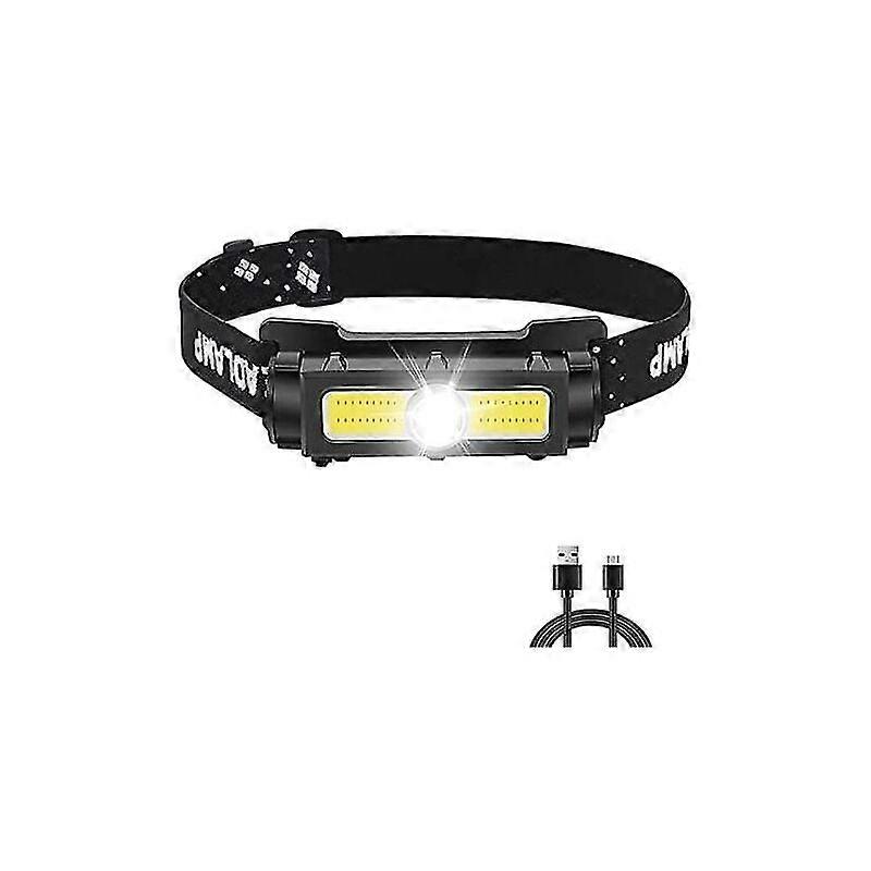 Powerful Headlamp 1000 Lumens, Rechargeable LED Headlamp with Red White Light and Removable Magnet 7 Modes Head Torch for Running, Camping, Fishing [E