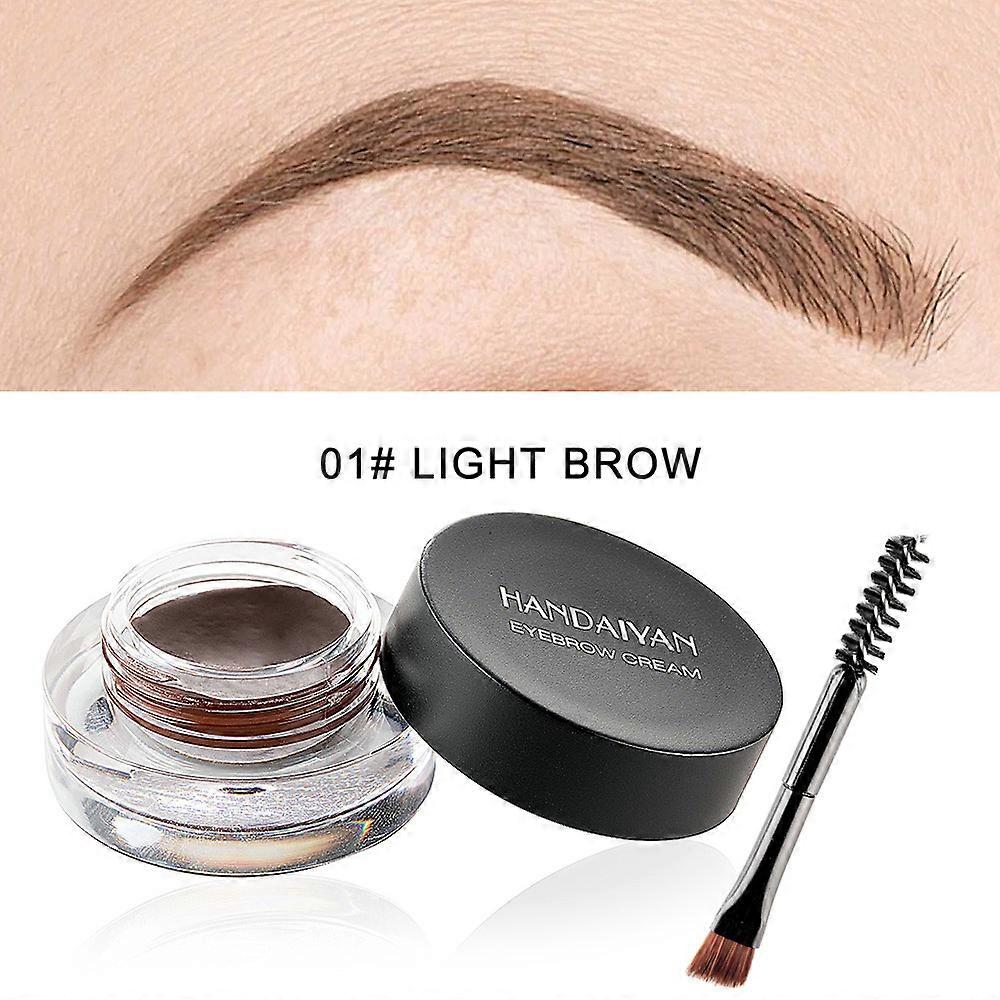 Waterproof Eyebrow Gel - Brown Eyebrow Gel with Brow Brush - Eyebrow Pencil Highly Pigmented Long-Lasting, Smudge-Proof, Sweat-Proof, Easy to Glide on