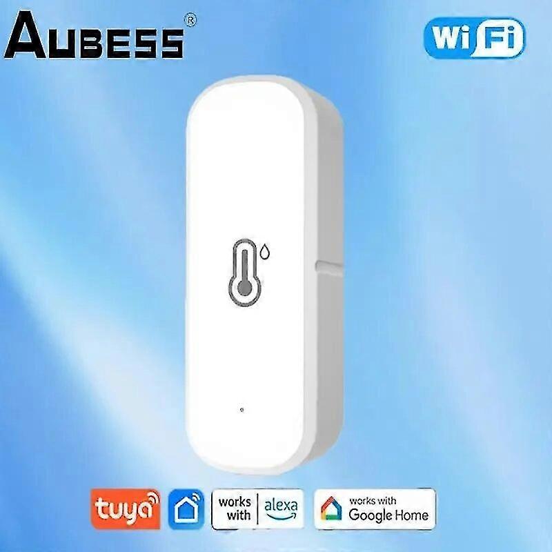 AUBESS Tuya ZigBee/WiFi Temperature Humidity Sensor Home Connected Thermometer Compatible With