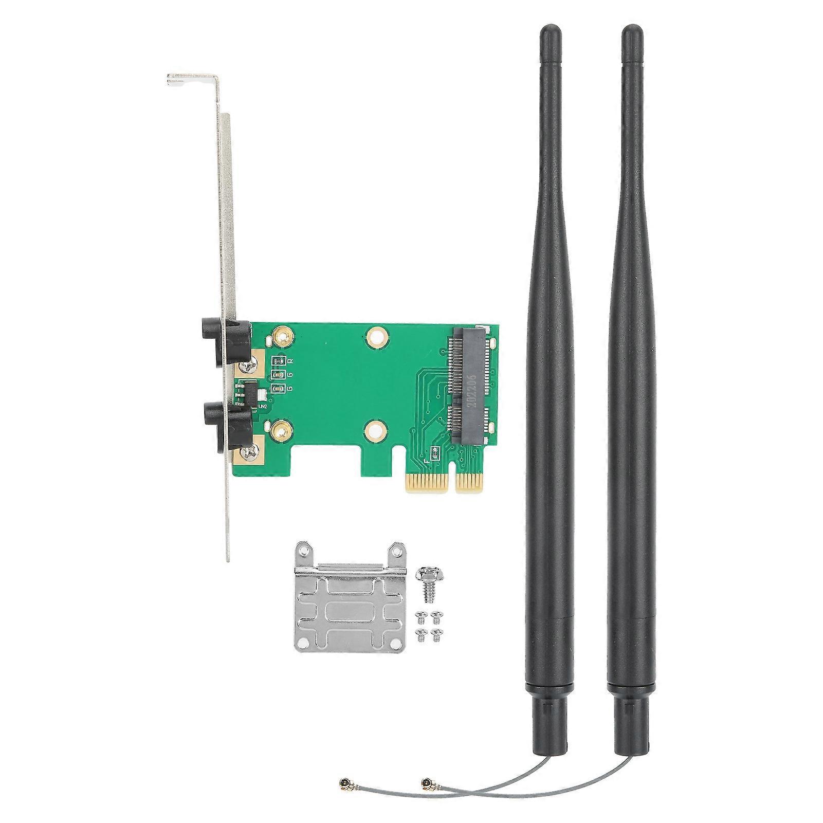 Card adaptor Mini PCIE la PCIE Wireless Wifi Desktop Computer Network Converter (antenă 6DB)