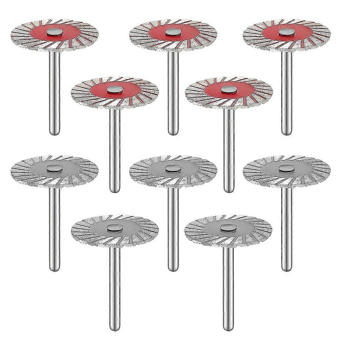 10ks kamenné řezbářské 40mm čepele, mini diamantové turbogravírovací pilové kotouče, kovové řezné kotouče (opotřebení-r