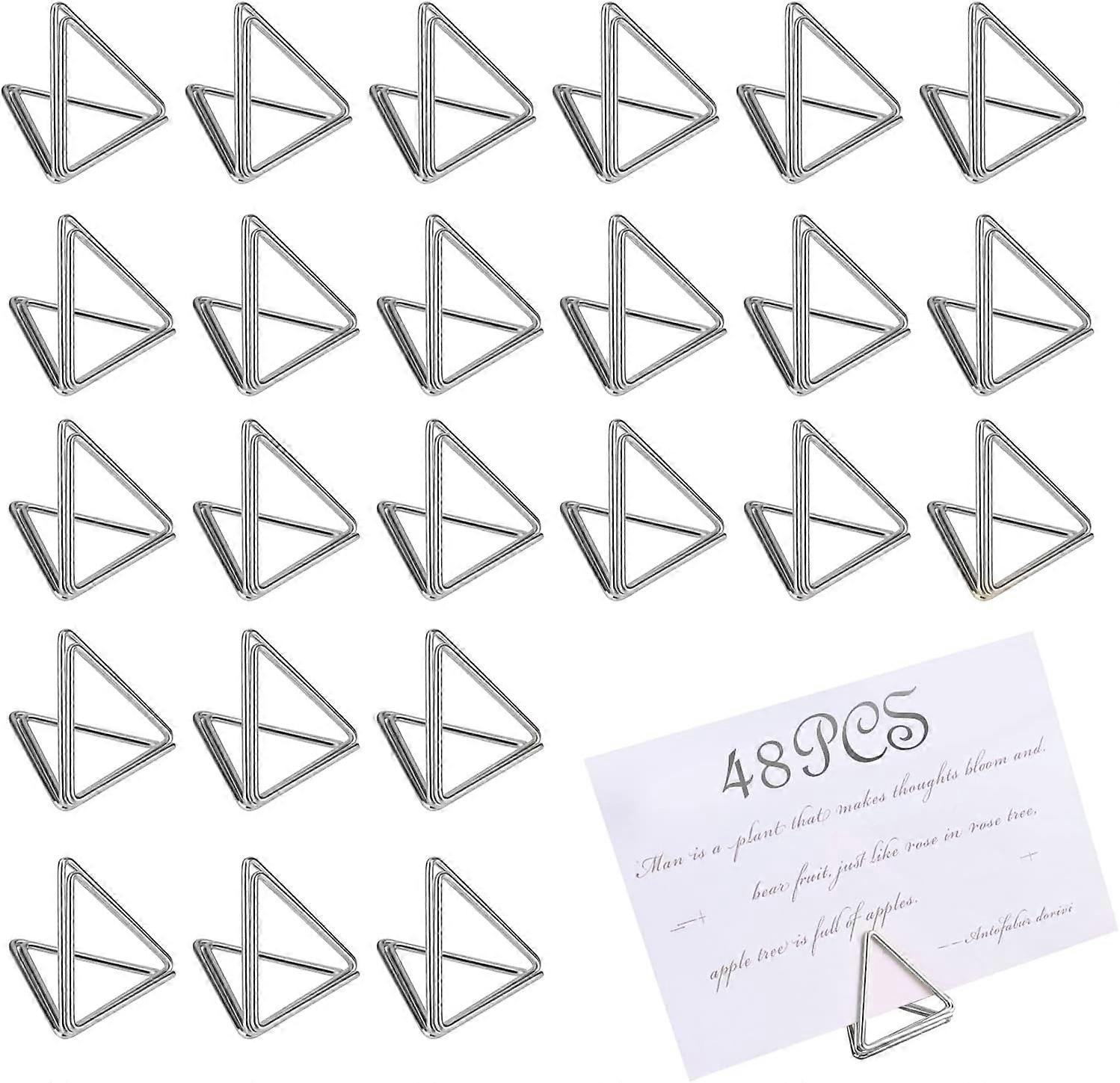 48 Pieces Table Top Card Holders, Small Triangle Table Top Photo24*24mm - gold