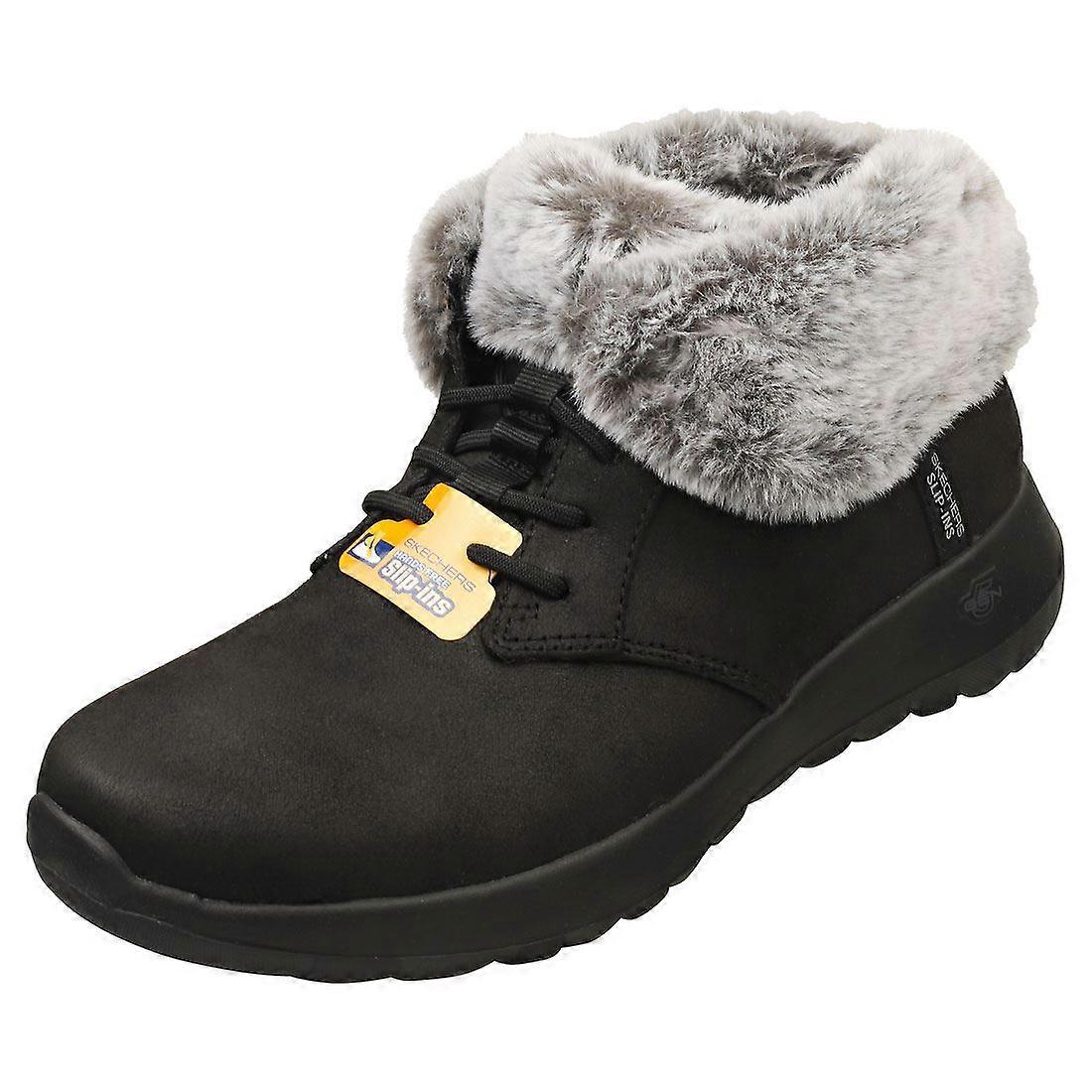 Skechers Slip-Ins On The Go Joy Vegane Damenschuhe in Schwarz, Grau