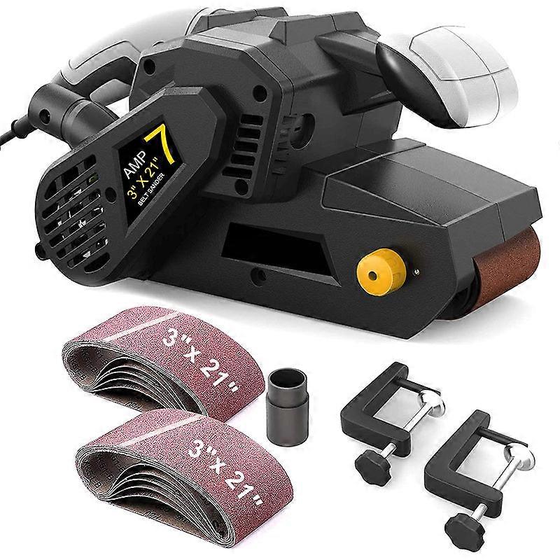 750W Belt 10 Pcs Sanding Belts And Dust Bags Table Sander With Variable Speed Control 2-in-1 Vacuum Cleaner Adapter