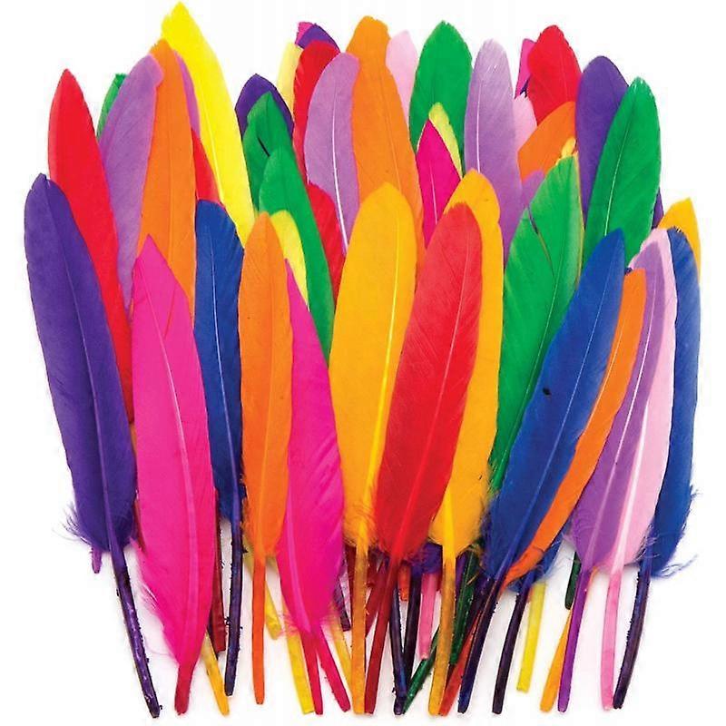 Children's creative leisure products, 100 mini colored feathers (random color)