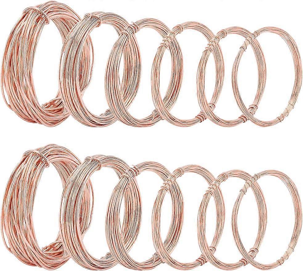 12Rolls 196 Feet Dead Soft Copper Wire 18/20/22/24/26/28 Gauge Solid Bare Copper Wire Round Craft Copper Wire