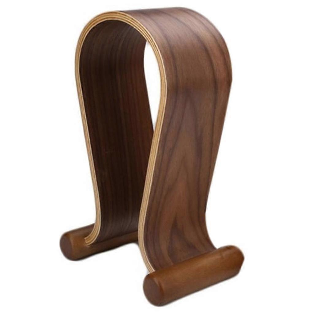 Wooden Headset Holder Headphone Stand Hanger Walnut Color Birch Wood