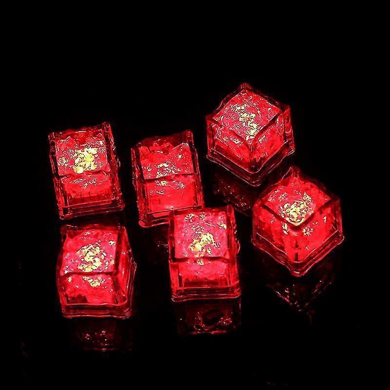 , 12 Pack Multi Color Led Ice Cubes, riutilizzabile incandescente lampeggiante cubo di ghiaccio per Club Bar Party