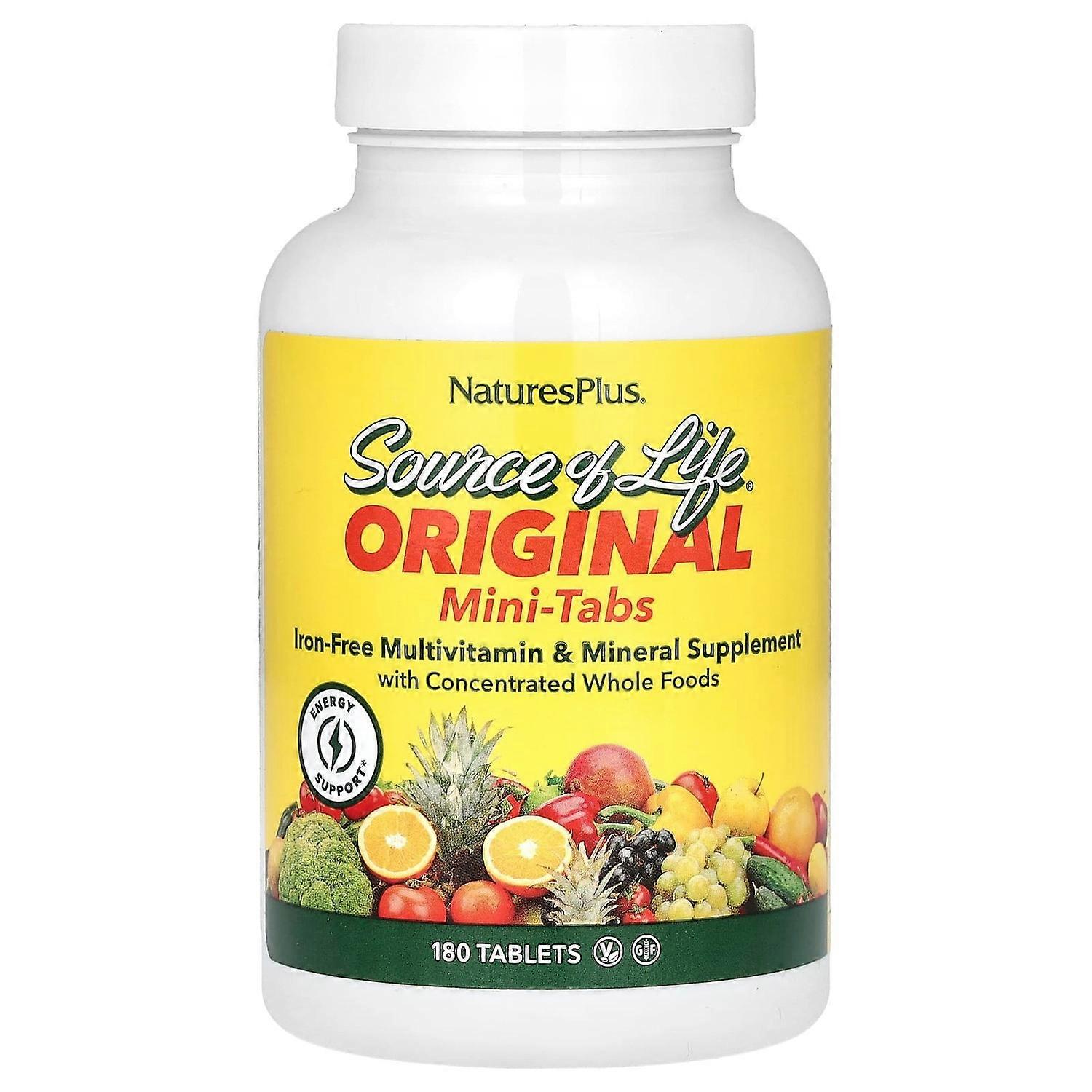 NaturesPlus, Source of Life, Original Mini-Tabs, Multivitamin & Mineral Supplement with Concentrated