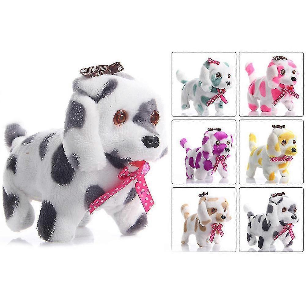 Electric Cute Plush Dog Light Led Eyes Walking Barking Puppy Kids Toy Gift Plush A