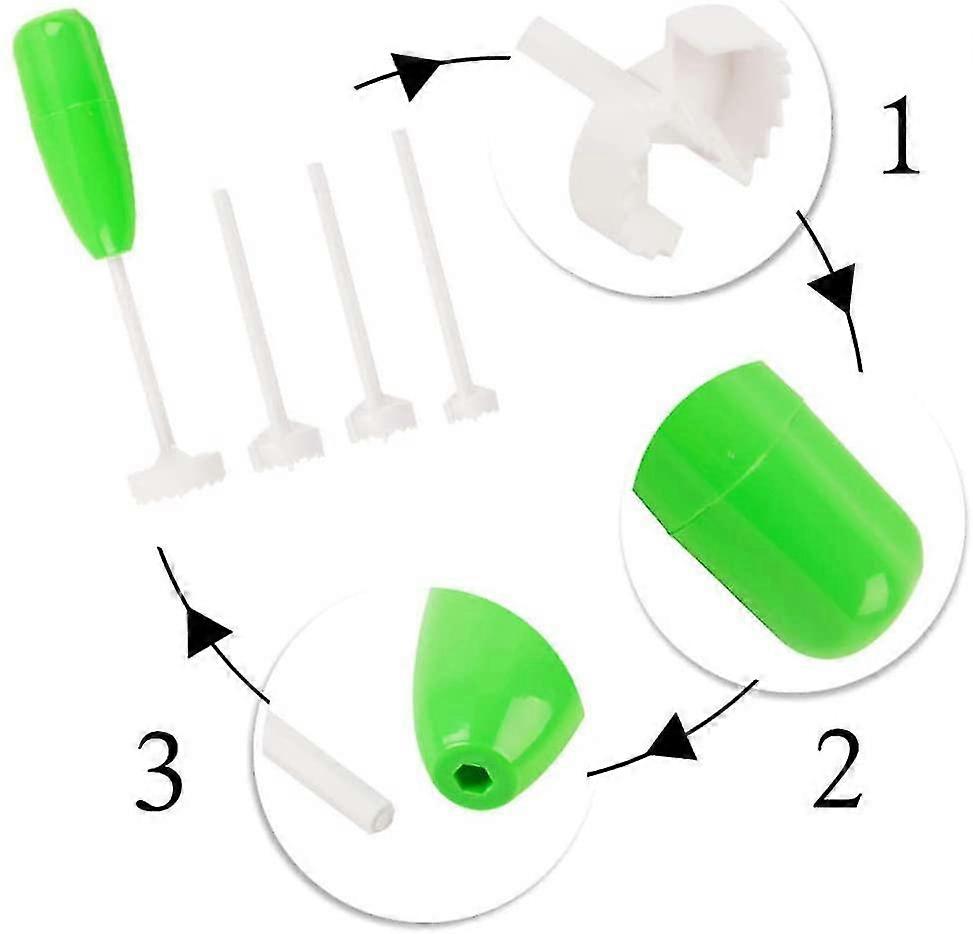 4 Pcs/set Vegetable Spiral Cutter Different Sizes Plastic Multifunctional Meat
