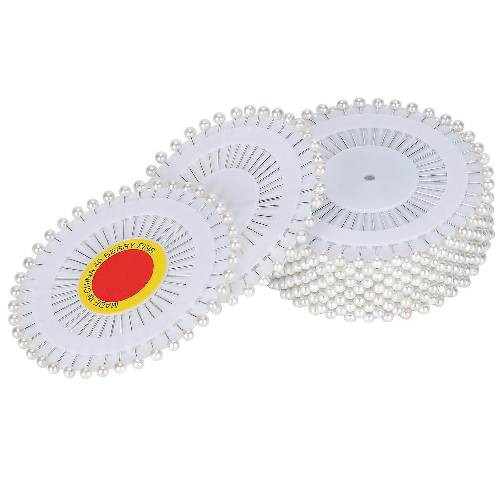 480 قطع دبابيس رأس اللؤلؤ المعدنية مستقيمة إبر خياطة اللحف للخياطة الخياطة التطريزالأبيض