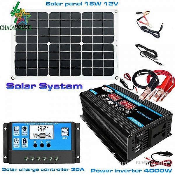 Solar System Power Generation Combination Inverter Solar Panel Controller 12V-220V110V Solar System