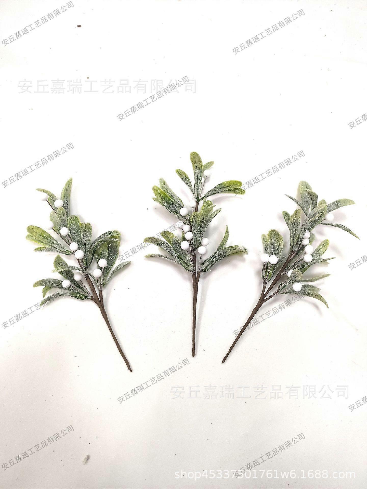 Xmas Artificial Mistletoe Berries Stem Christmas DIY Simulation Mistletoe Branch