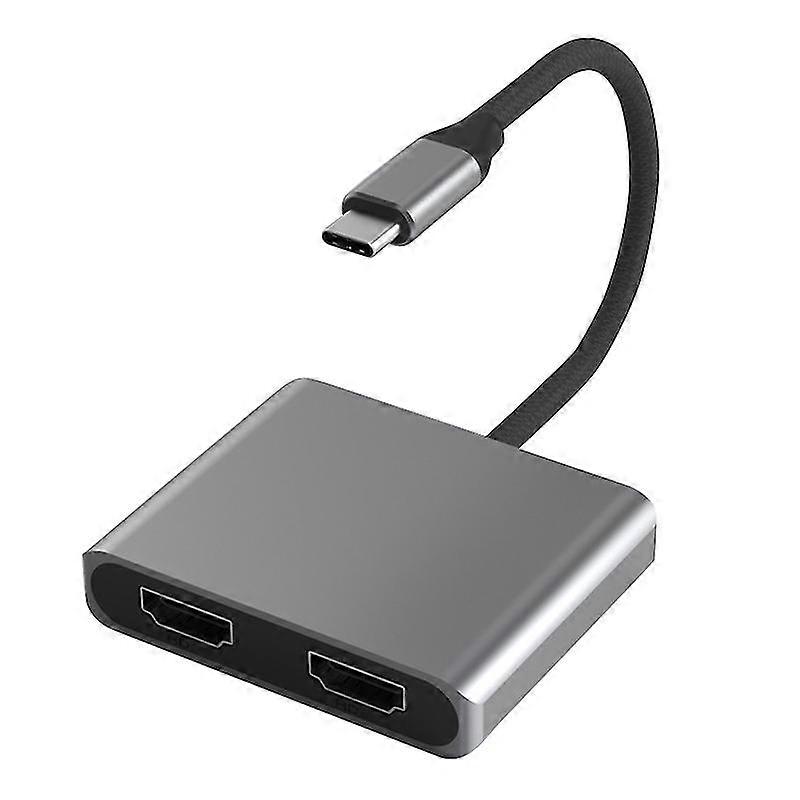 2-Port Type C Hub Docking Station with Dual HDMI-Compatible 4K Docking Station Walkbee SZRH A-F