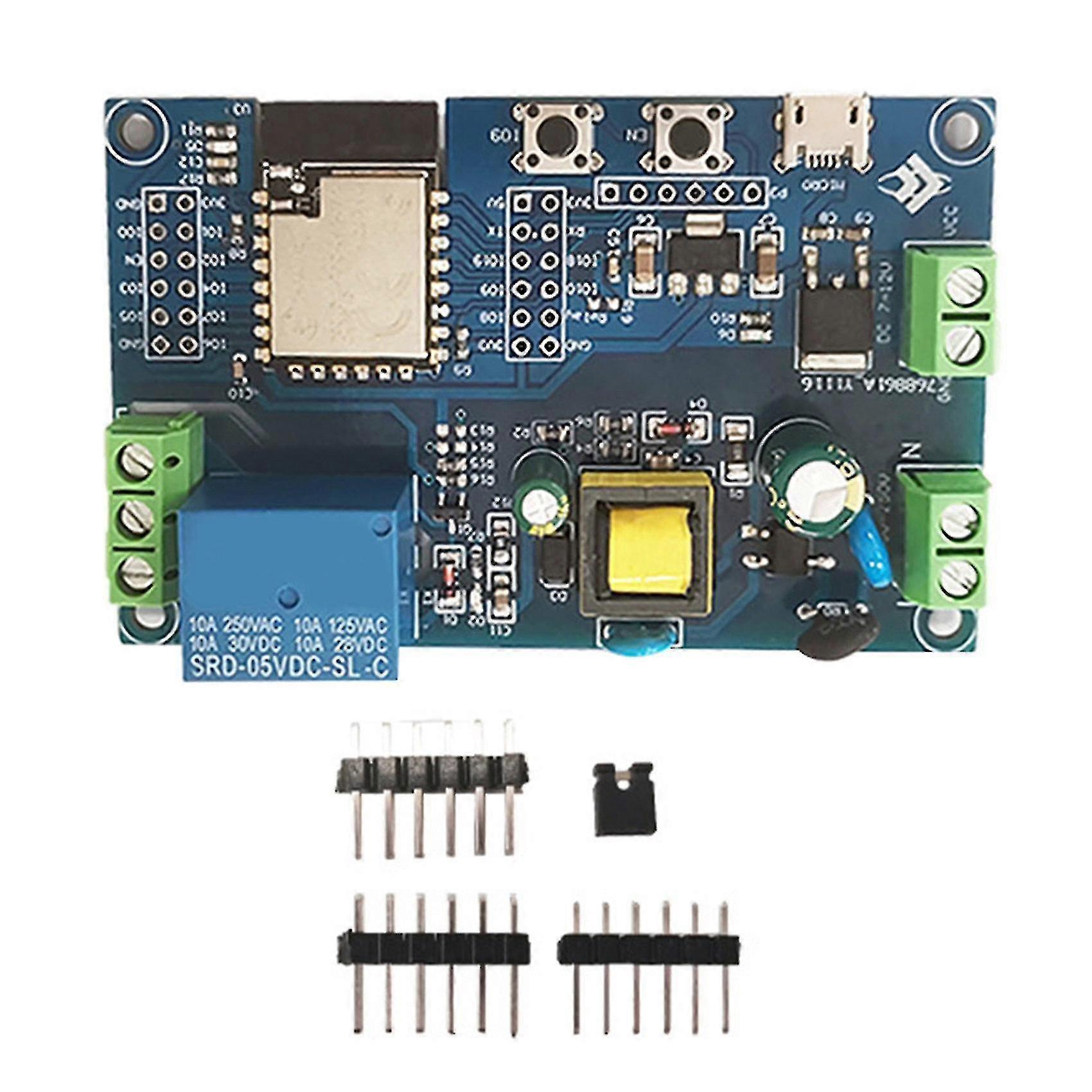 Fuente de CA / CC Wifi Bluetooth Módulo de relé único Esp32-c3 Placa de desarrollo de relés