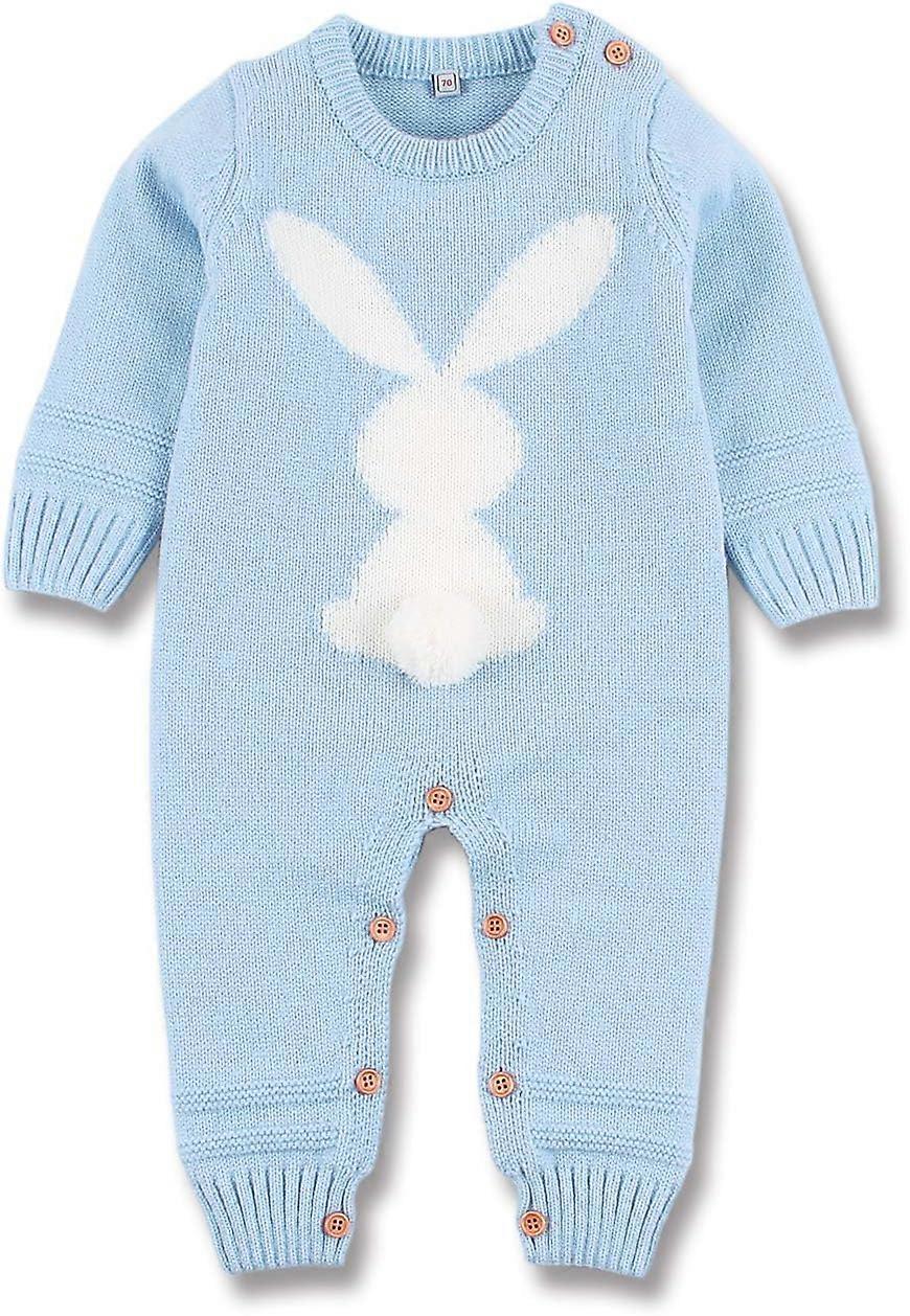Baby Sweater Toddler Jumpsuits Kid's Knitted Bunny Romper for Easter Christmas