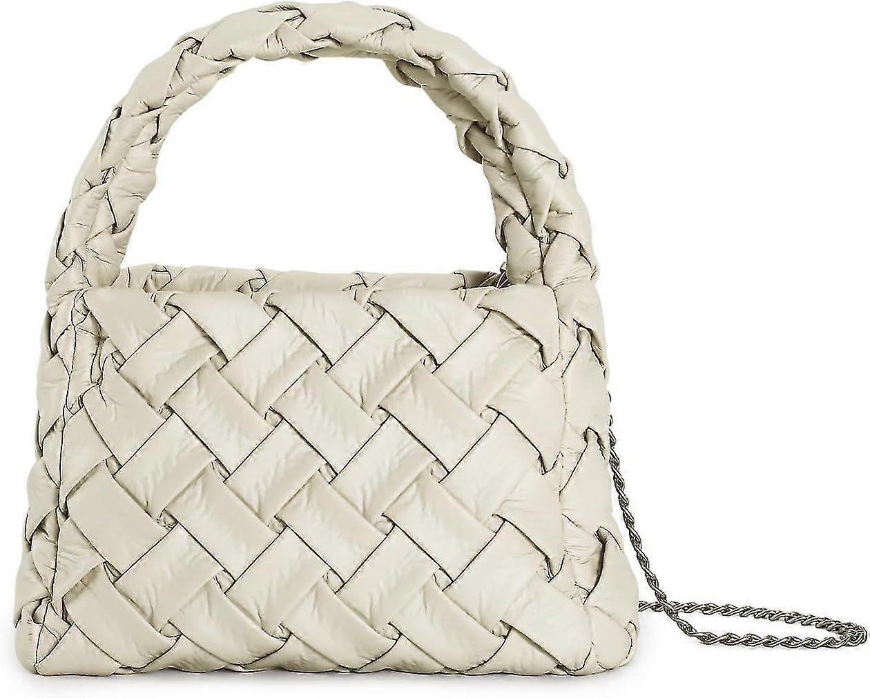 Woven Handbag For Women,vegan Leather Small Woven Purse Top Handle Crossbody Bag Retro Handmade Shoulder Tote Bag
