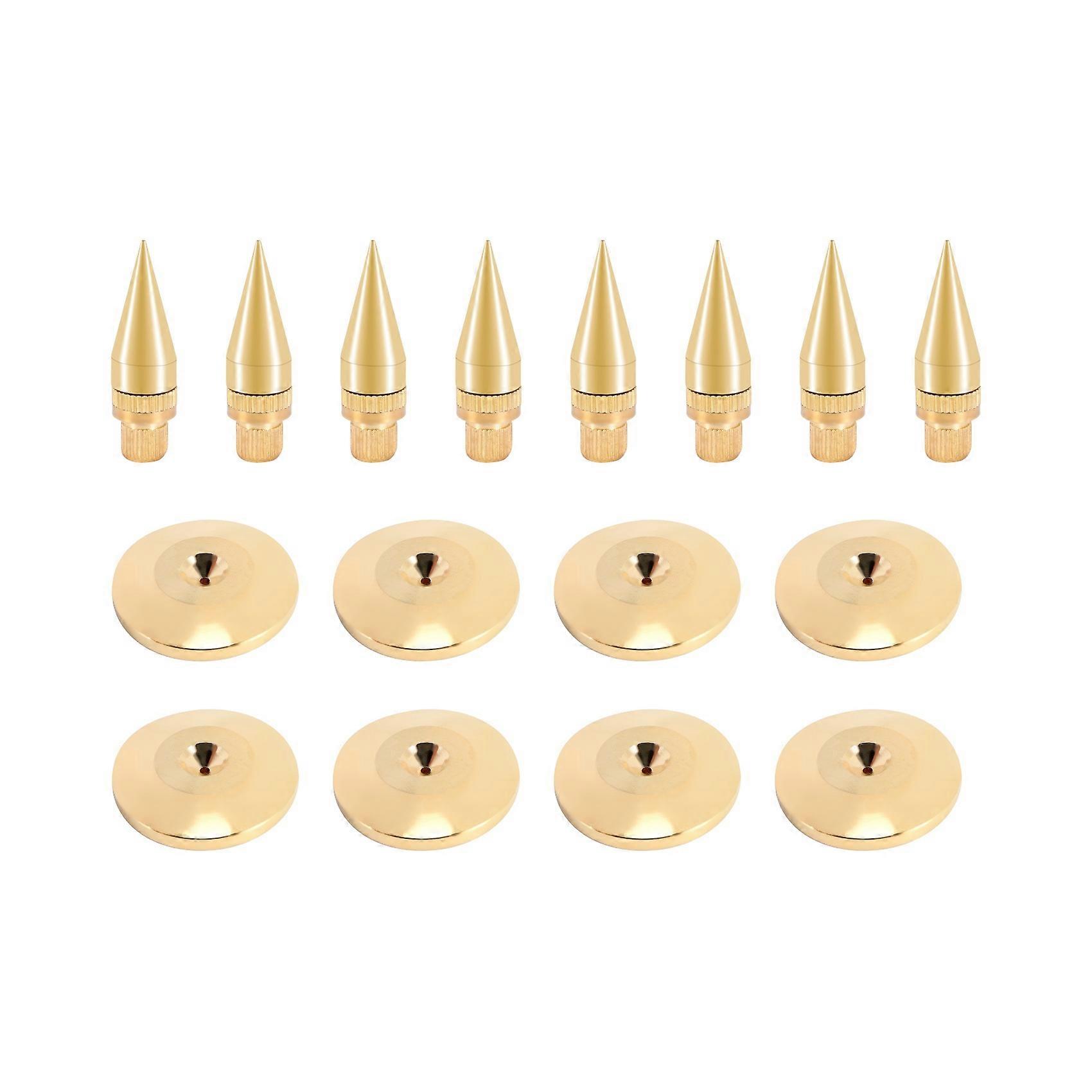8 Pairs 6 X 36Mm Copper Speaker Spike Isolation Stand + Base Pad Feet Mat Speaker Isolation Speaker Isolation Pads