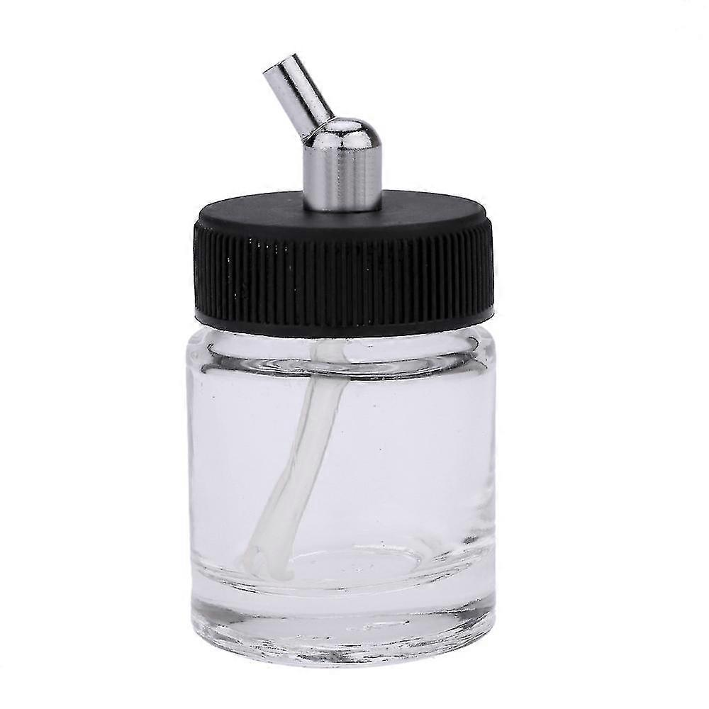 10pcs Airbrush Glass Bottles Air Brush Bottle (jars) With 30 Angle Adapter Lid Assembly Using On Airbrushes