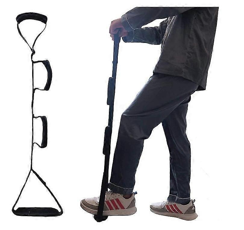 Beinhebergurt Multi-Loop-Stil - mit Handgriffen und weichem Fußpolster für Erwachsene, Senioren (harter Handgriff - 1 Stück)