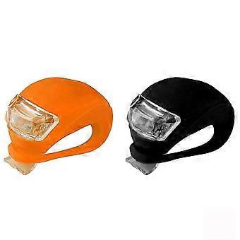 Led Silicone Mountain Bike Bicycle Front Rear Lights Set Push Cycle Clip Light