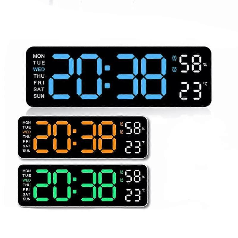 Digital LED Grande Display Mesa de Parede Despertador Com Calendário Temperatura Data