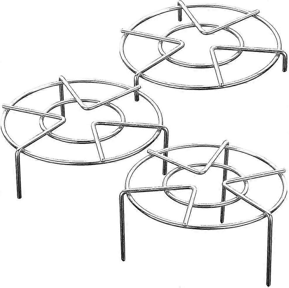 3psc Steamer Insert Cooking Stand Stainless Steel Insert Grid Cake Rack