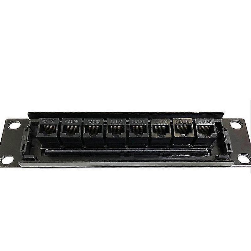8 Port Straight-through Cat6 Patch Panel Rj45 Network Cable Adapter Jack Ethernet Distribution Fram