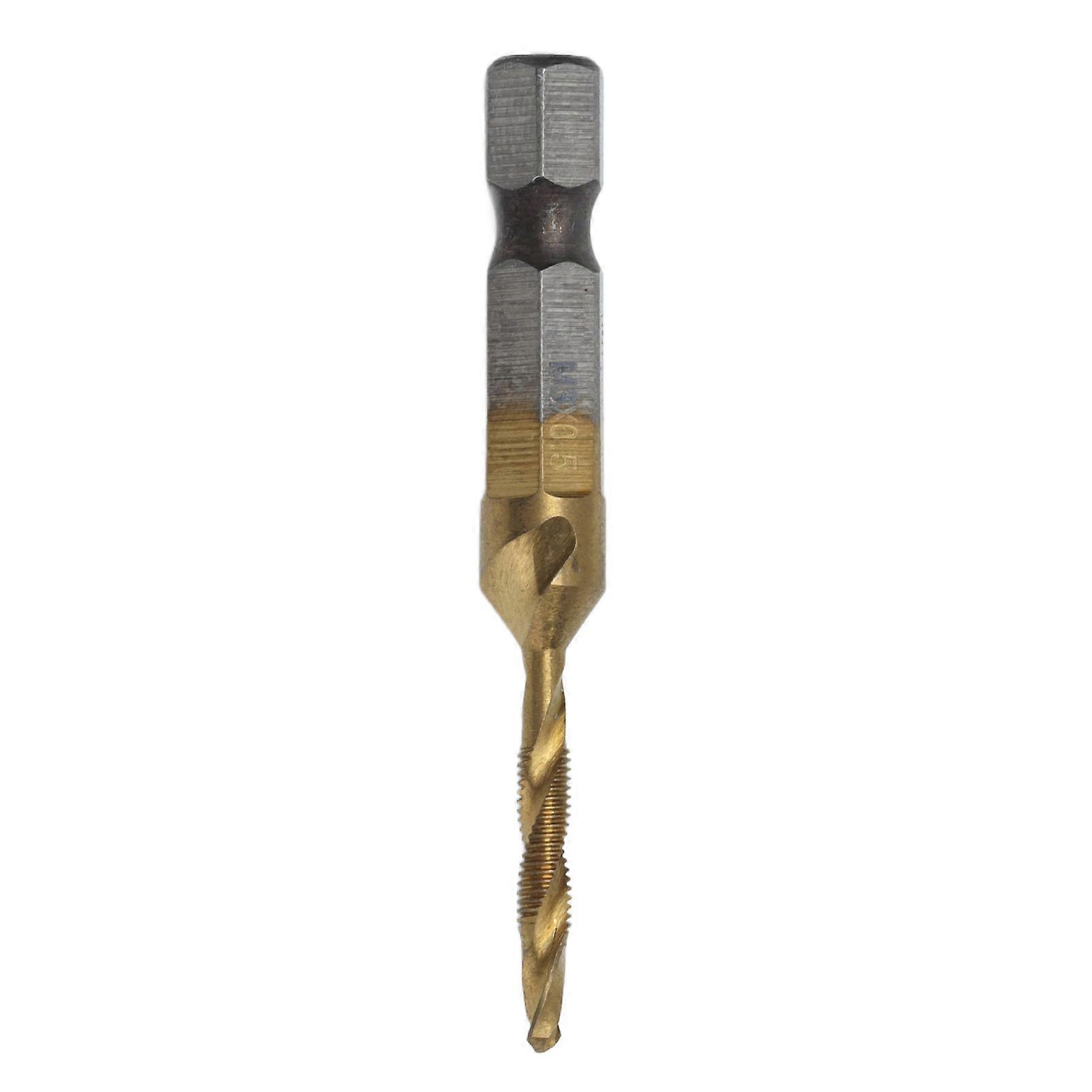 Tap Drill Bits Hex Shank Titanium Reated Metric Screw Combinação Tapping Bit para WoodM3